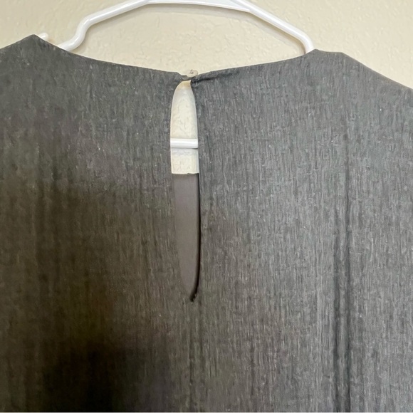 Zara Trafaluc Collection Embroidered Floral Gray Dress Size Large - Picture 11 of 14